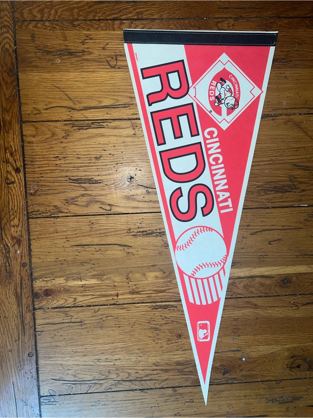 Cincinnati Reds Red & White Pennant 12” x 30”